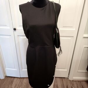 4/$19 Enfocus Studio Black Cocktail Dress Sleeveless size 14 Party  Brunch